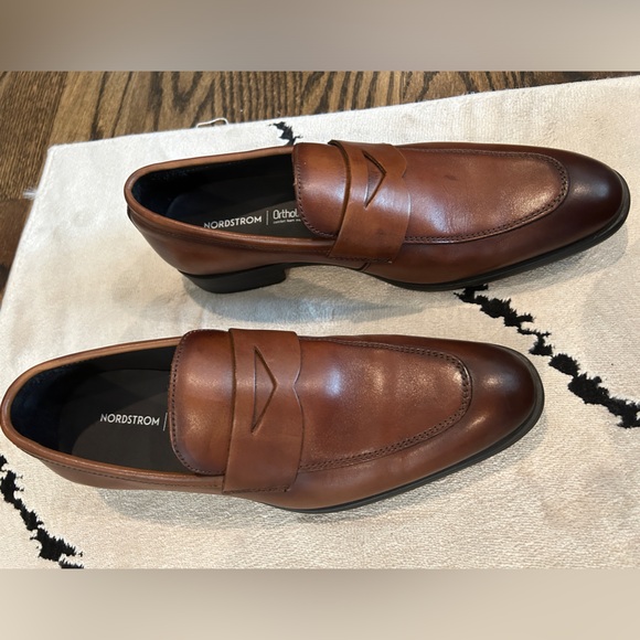 Nordstrom ortholite men’s leather penny loafer - Picture 1 of 2
